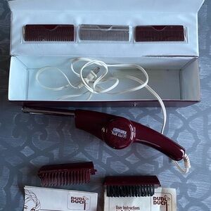 Vintage Dubl Duck hot comb Model 880 with attachments & case WORKS GREAT!!